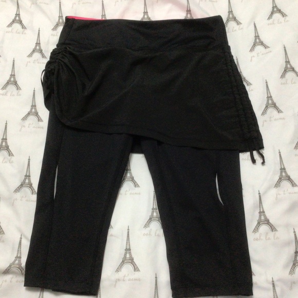 Hind Skirted Capri Leggings Sz S Black - Picture 3 of 13